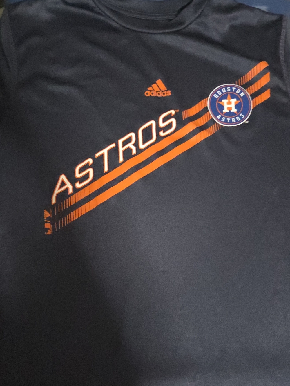 adidas Kids Houston Astros Black & Orange Sleeveless Jersey